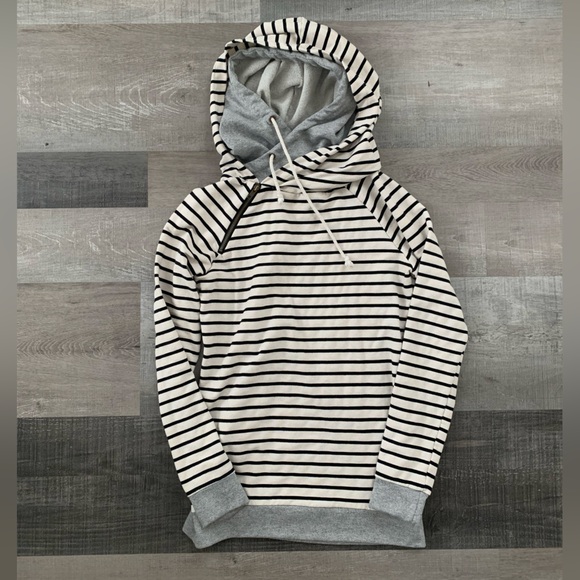 Ampersand Ave | Mommy & Me Matching Striped Hoodies - Picture 2 of 11